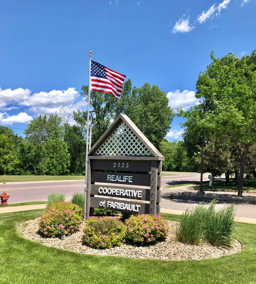 Realife Cooperative sign
